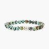 Chan Luu Bracelets^African Turquoise And Etched Silver Stretch Bracelet