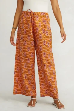 Chan Luu Bottoms^Alice Block Print Drawstring Pant Yellow Mix