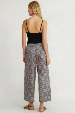 Chan Luu Bottoms^Alice Block Print Drawstring Pant Blue Mix