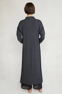 Chan Luu Knitwear^Annie Cashmere Tunic Sweater Charcoal