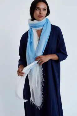 Chan Luu Scarves^Baby Blue Dip-Dyed Cashmere And Silk Scarf