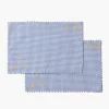 Chan Luu Placemats^Blue Gingham Embroidered Placemat Set