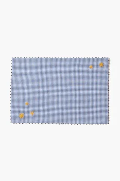 Chan Luu Placemats^Blue Gingham Embroidered Placemat Set