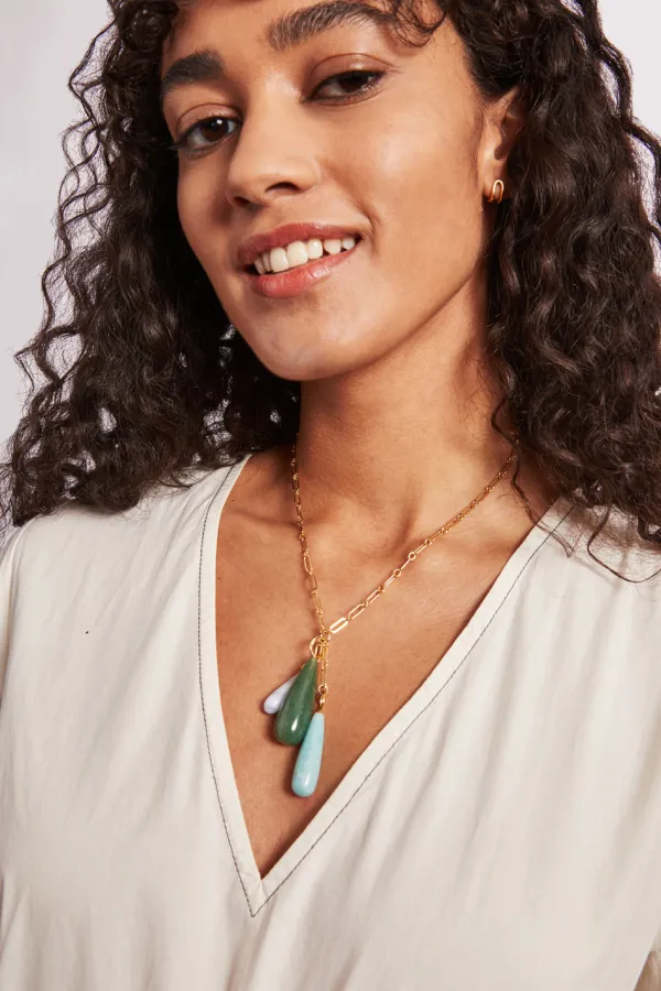 Chan Luu Necklaces^Castillo Pendant Necklace Green Mix