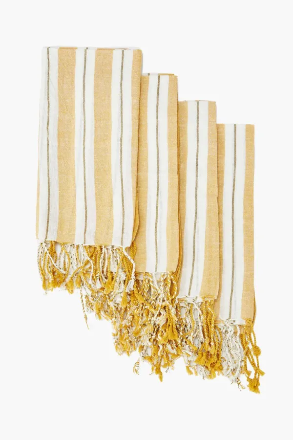 Chan Luu Napkins^Chai Tea Tasseled Kitchen Towel Set