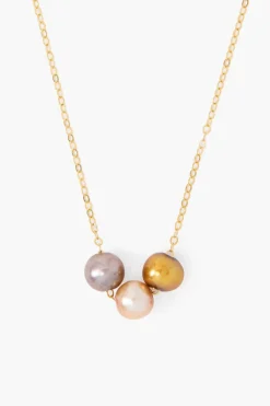 Chan Luu Necklaces^Champagne Mix Pearl Trinity Necklace