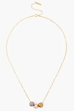 Chan Luu Necklaces^Champagne Mix Pearl Trinity Necklace