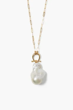 Chan Luu Necklaces^Cheval Pendant Necklace Gold White Pearl