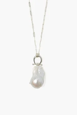 Chan Luu Necklaces^Cheval Pendant Necklace Silver White Pearl