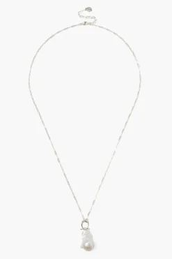 Chan Luu Necklaces^Cheval Pendant Necklace Silver White Pearl