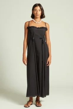 Chan Luu Dresses^Clara Poplin Dress Caviar