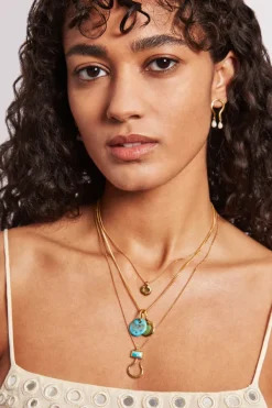 Chan Luu Necklaces^Coin Charm Necklace Turquoise