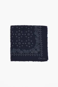 Chan Luu Bandanas^Dotted Paisley Bandana Blue