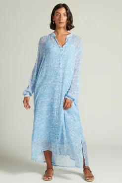 Chan Luu Dresses^Eloise Floral Dress Baby Blue