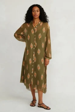 Chan Luu Dresses^Eloise Floral Dress Olive