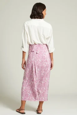Chan Luu Bottoms^Eloise Floral Wrap Skirt Mulberry