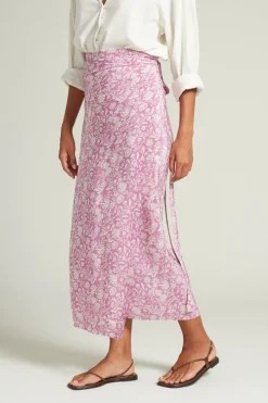 Chan Luu Bottoms^Eloise Floral Wrap Skirt Mulberry
