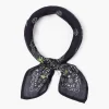 Chan Luu Bandanas^Embroidered Paisley Floral Bandana Black