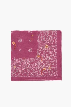 Chan Luu Bandanas^Embroidered Paisley Floral Bandana Rose Sorbet