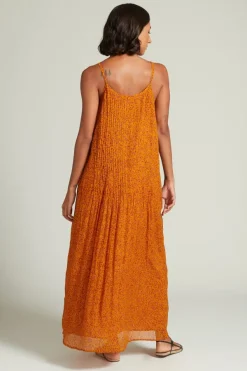 Chan Luu Dresses^Emma Pleated Paisley Sundress Chai Tea