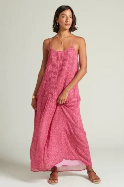 Chan Luu Dresses^Emma Pleated Paisley Sundress Fuchsia Pink