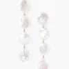 Chan Luu Earrings^Four Tiered White Keshi Pearl Earrings