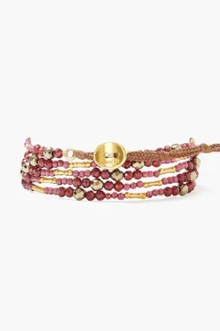 Chan Luu Bracelets^Garnet And Gold Mix Naked Wrap Bracelet