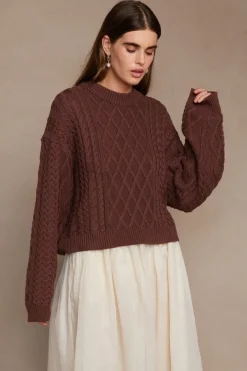 Chan Luu Knitwear^Georgina Sweater Walnut