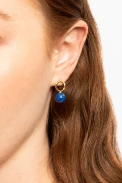 Chan Luu Earrings^Globe Stud Earrings Lapis