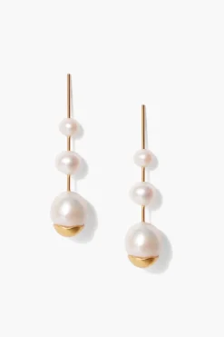 Chan Luu Earrings^Gold Dipped Pearl Cascade Earrings