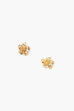 Chan Luu Earrings^Gold Hibiscus Stud Earrings