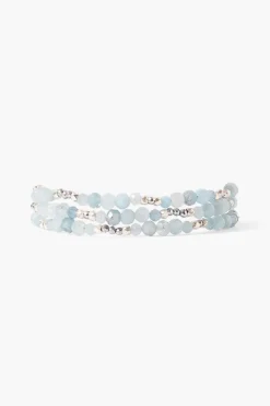 Chan Luu Bracelets^Granada Naked Wrap Bracelet Aquamarine Silver