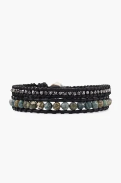 Chan Luu Bracelets^Green Mix Double Wrap Bracelet