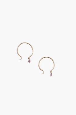 Chan Luu Earrings^14K Belle Hoop Earrings Mini Multi Sapphire