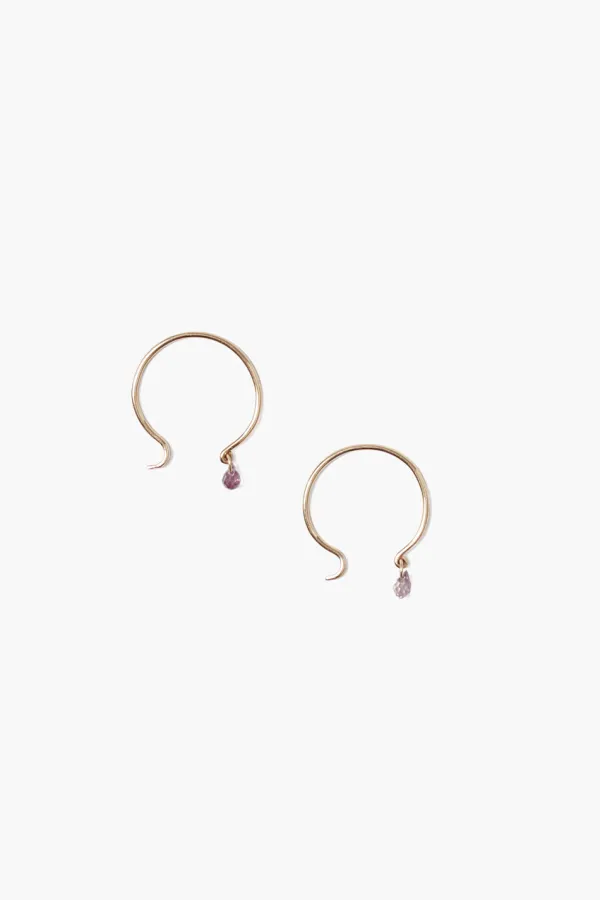 Chan Luu Earrings^14K Belle Hoop Earrings Mini Multi Sapphire