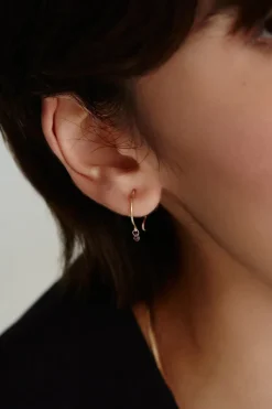 Chan Luu Earrings^14K Belle Hoop Earrings Mini Multi Sapphire