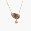 Chan Luu Necklaces^14K Black Tourmalated Quartz Diamond Drop Gold Cliff Necklace
