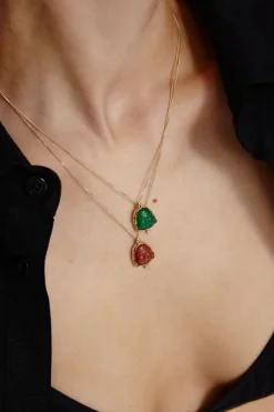Chan Luu Necklaces^14K Buddha Necklace Red Jasper