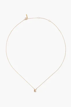Chan Luu Necklaces^14K Gold And White Diamond Initial Necklace