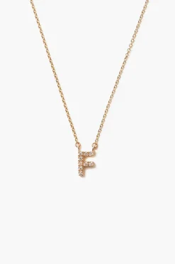 Chan Luu Necklaces^14K Gold And White Diamond Initial Necklace