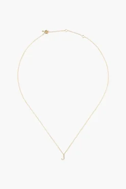 Chan Luu Necklaces^14K Gold And White Diamond Initial Necklace