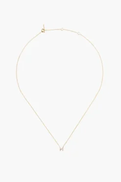 Chan Luu Necklaces^14K Gold And White Diamond Initial Necklace
