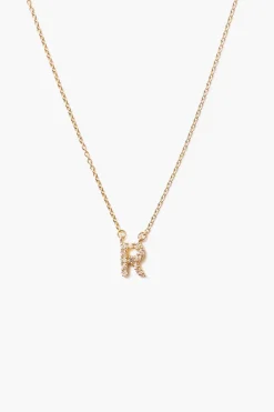 Chan Luu Necklaces^14K Gold And White Diamond Initial Necklace