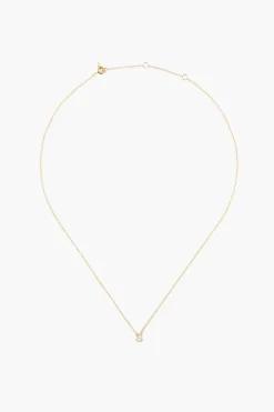 Chan Luu Necklaces^14K Gold And White Diamond Initial Necklace