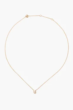 Chan Luu Necklaces^14K Gold And White Diamond Initial Necklace
