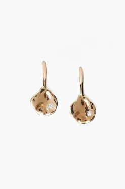 Chan Luu Earrings^14K Gold Coin And Diamond Earrings