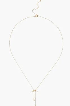 Chan Luu Necklaces^14K Gold Diamond Lariat Horn Necklace