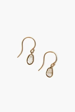 Chan Luu Earrings^14K Gold Sliced Diamond Earrings