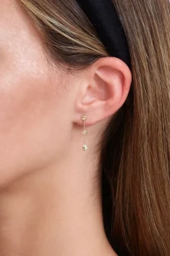 Chan Luu Earrings^14K Gold Tiered Coin And Diamond Earrings