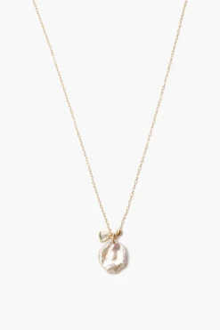 Chan Luu Necklaces^14K Keshi Pearl And Sliced Champagne Diamond Necklace